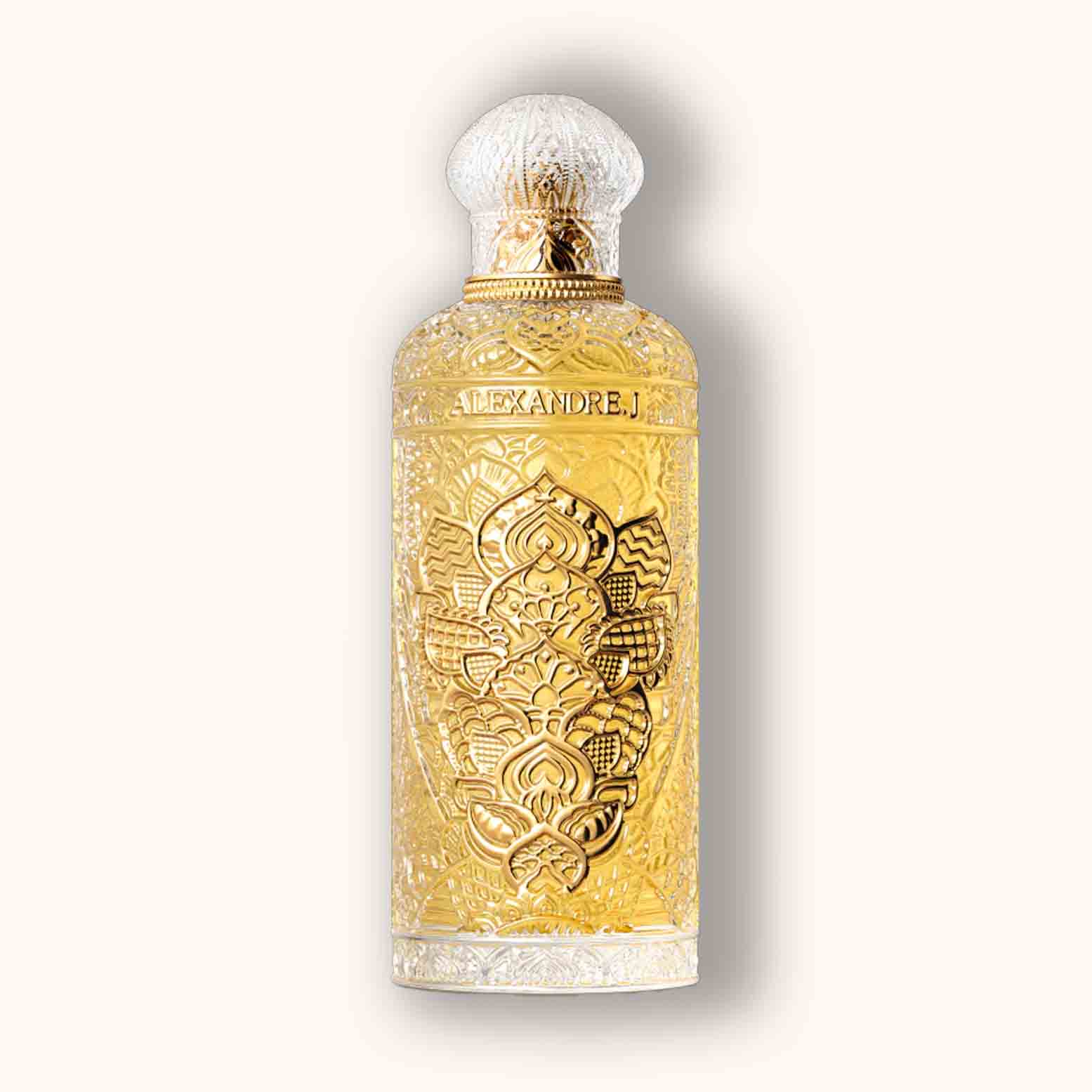 A perfume bottle of Alexandre.J Gold Ode to Rose.