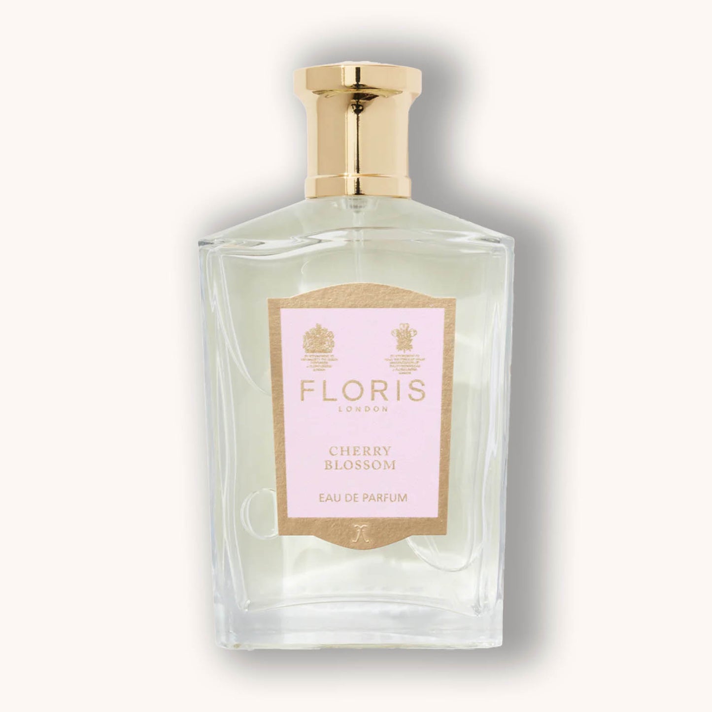 A perfume bottle of Floris London Cherry Blossom.