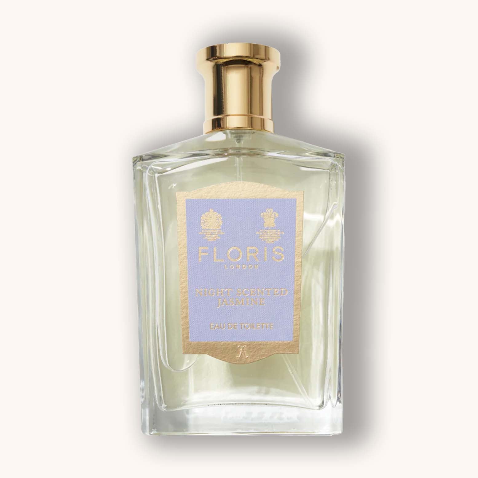 A perfume bottle of Floris London Night Scented Jasmine.