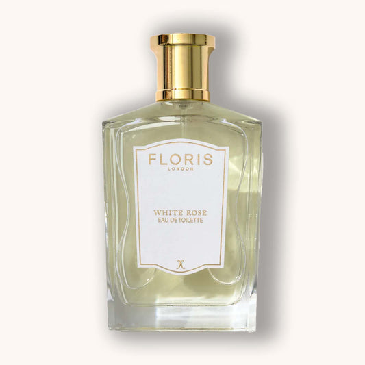 A perfume bottle of Floris London White Rose.