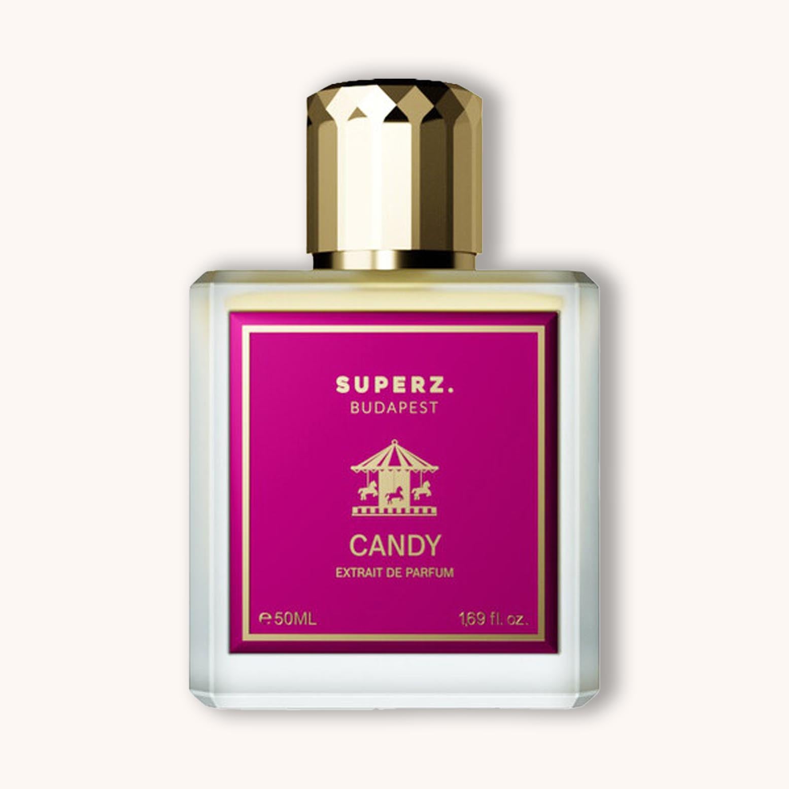 A perfume bottle of Superz Candy.